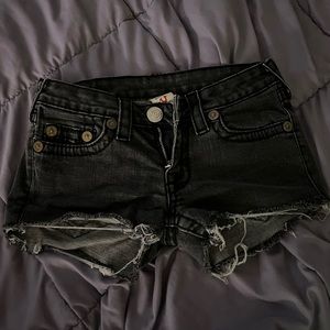 try religion low rise shorts